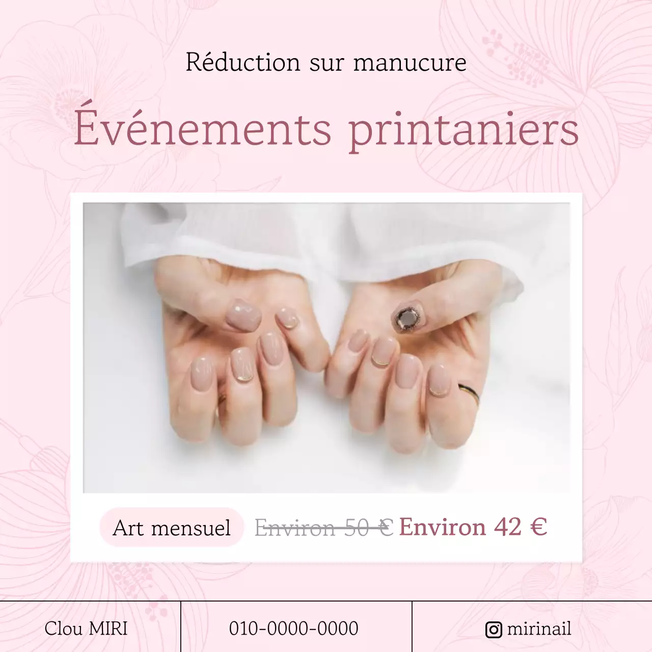 Promouvoir un ongle moderne du mois en rose