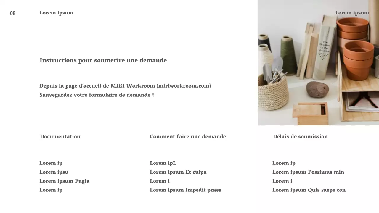 Faites la promotion de votre entreprise de location d'espaces sur un simple fond blanc.