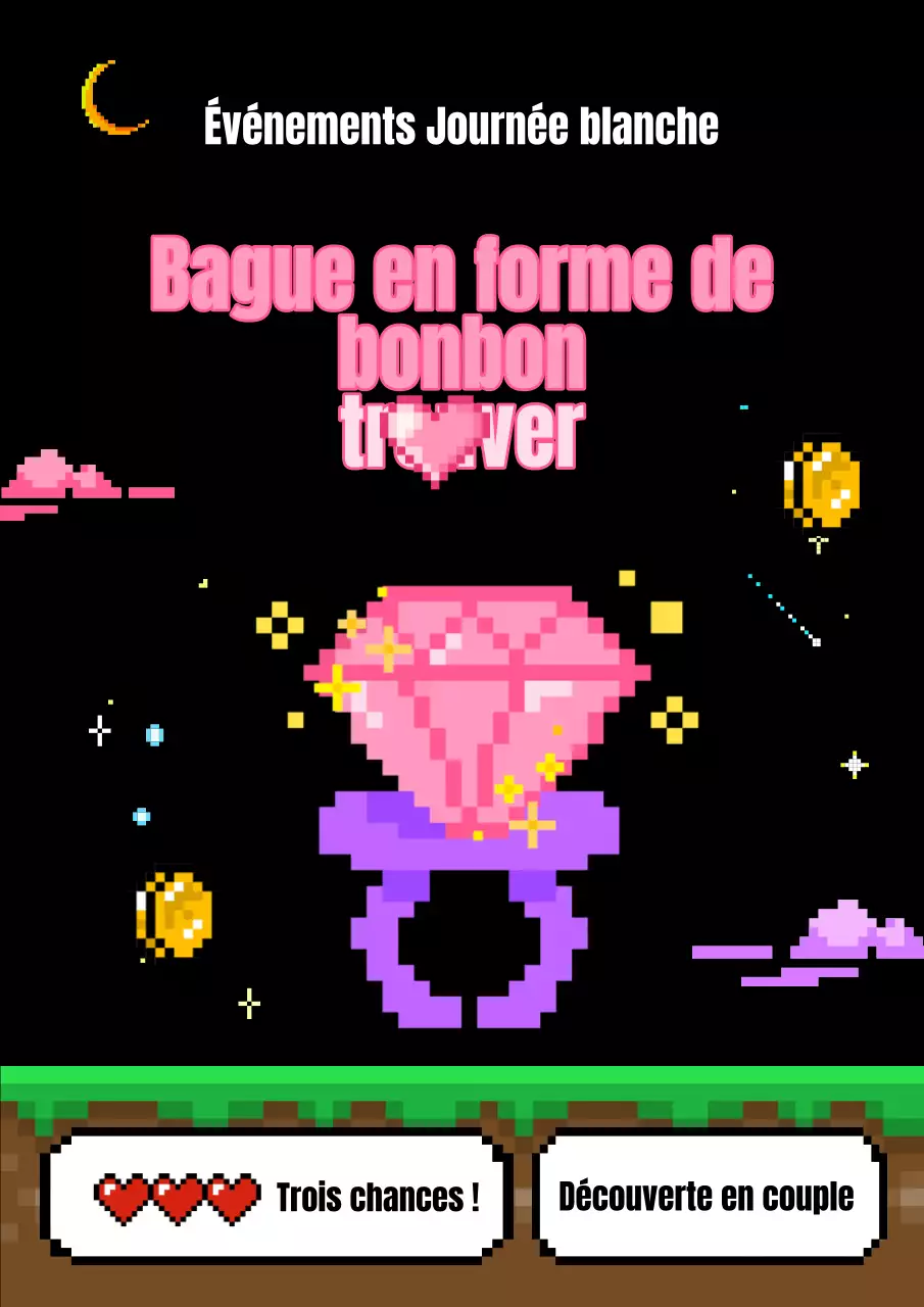 Publicité en rose et noir pour l'événement de jeu de la Journée blanche