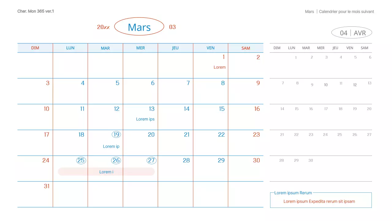 Un calendrier GoodNote tendance en blanc et gris