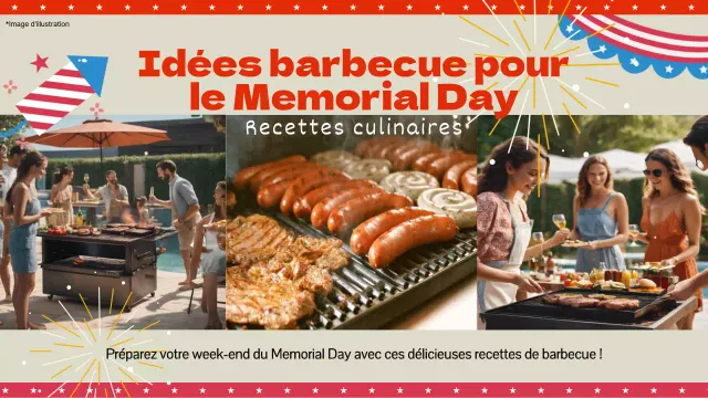 Recettes de barbecue beige et rouge pour le Memorial Day