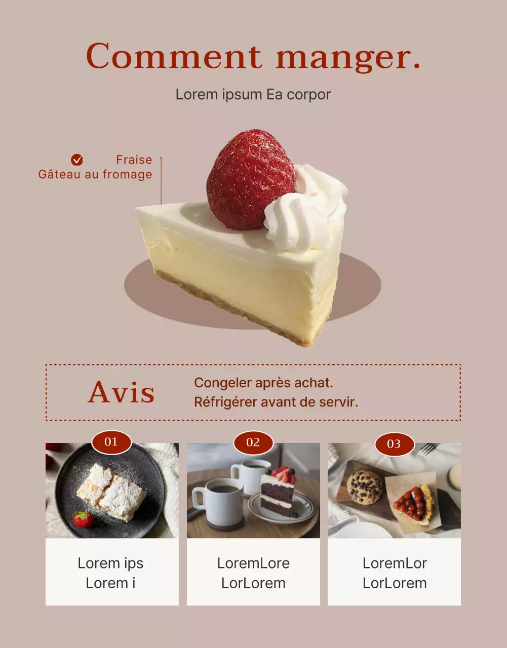 Promouvoir une jolie boulangerie en rouge et rose