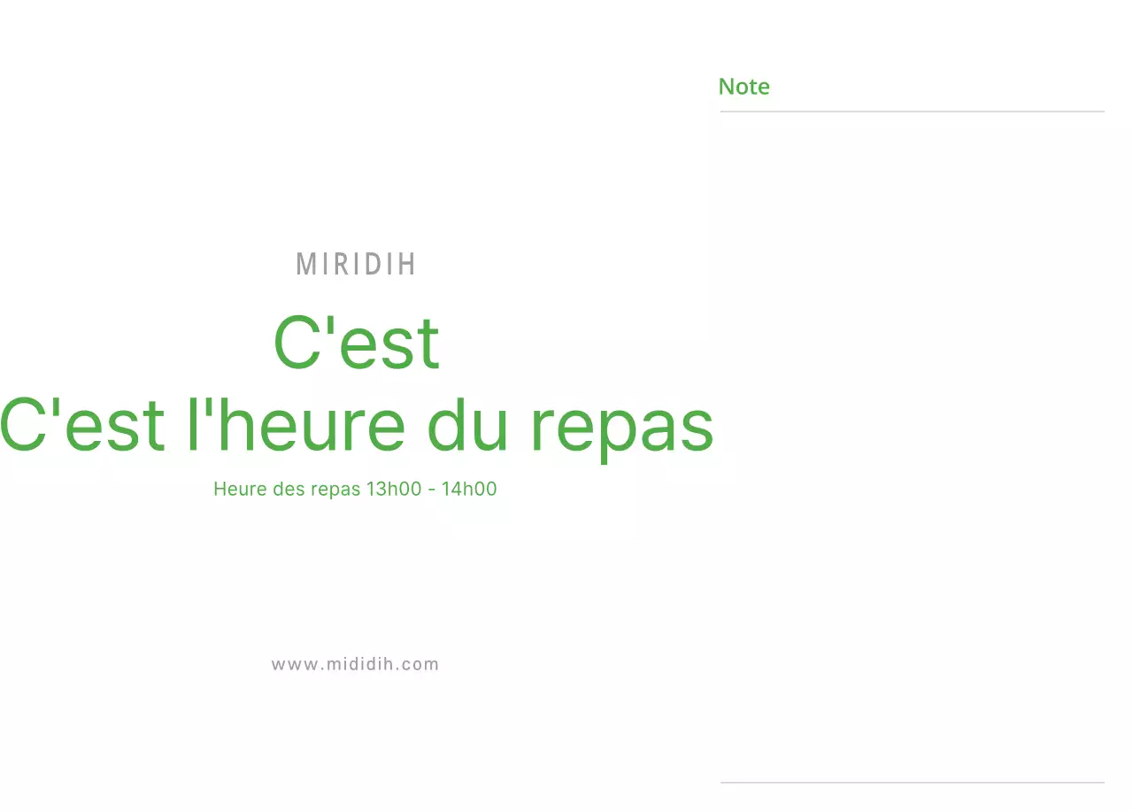 Calendrier de bureau illustré vert sur le thème de la famille