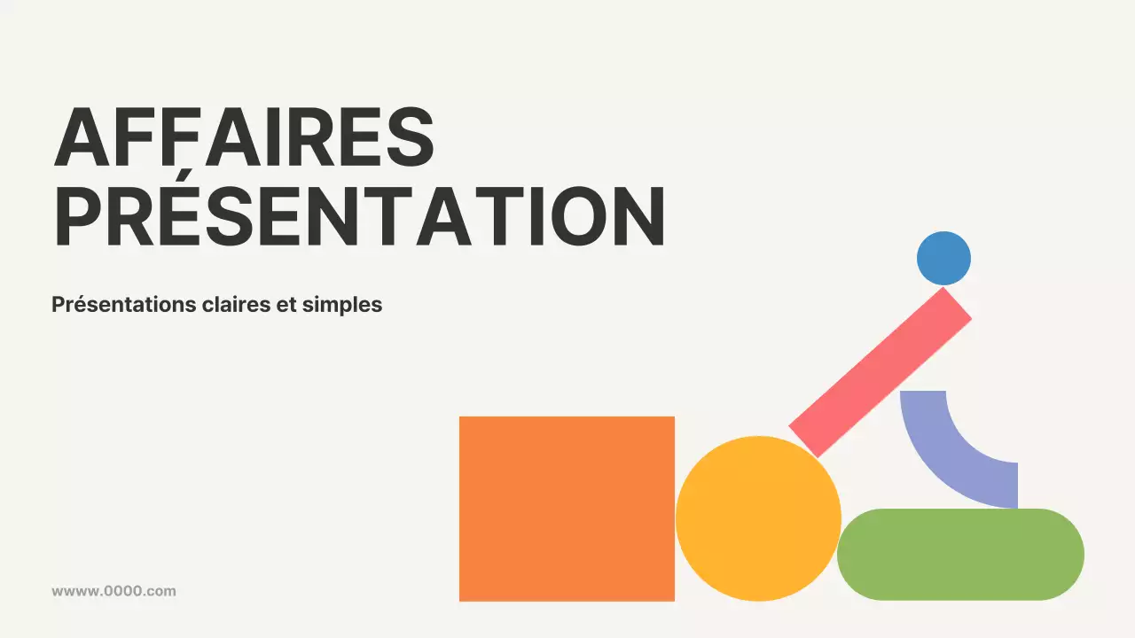 Plan d'affaires avec des formes simples en beige