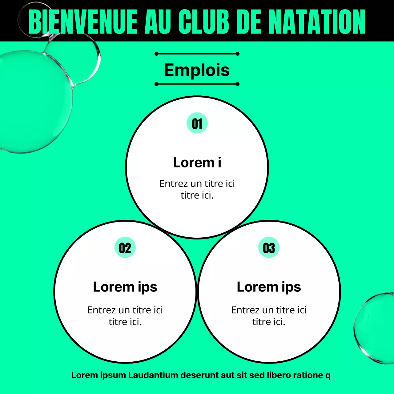 Promouvoir le recrutement des clubs de natation avec la tendance verte et noire