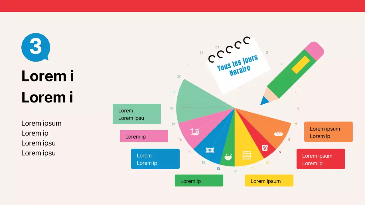 Guide de recrutement des enfants pour l'école maternelle rouge et jaune
