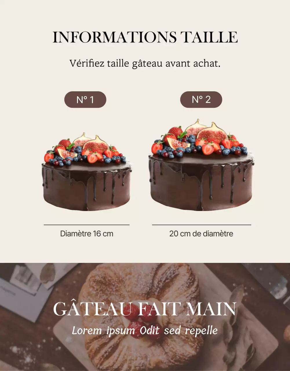 Promouvoir une boulangerie moderne en beige