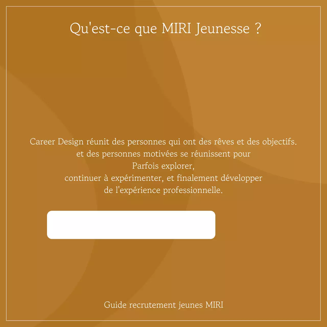 Un simple argumentaire de recrutement communautaire en marron et ivoire