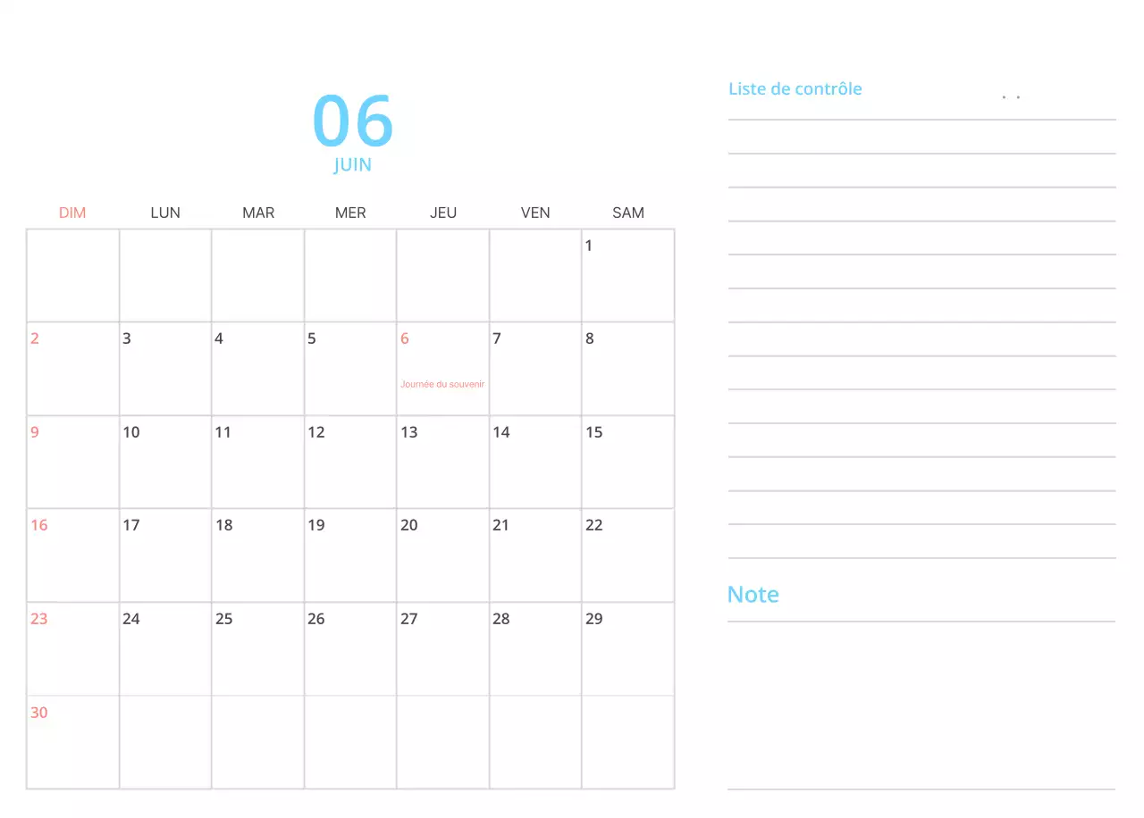 Calendrier de bureau illustré vert sur le thème de la famille