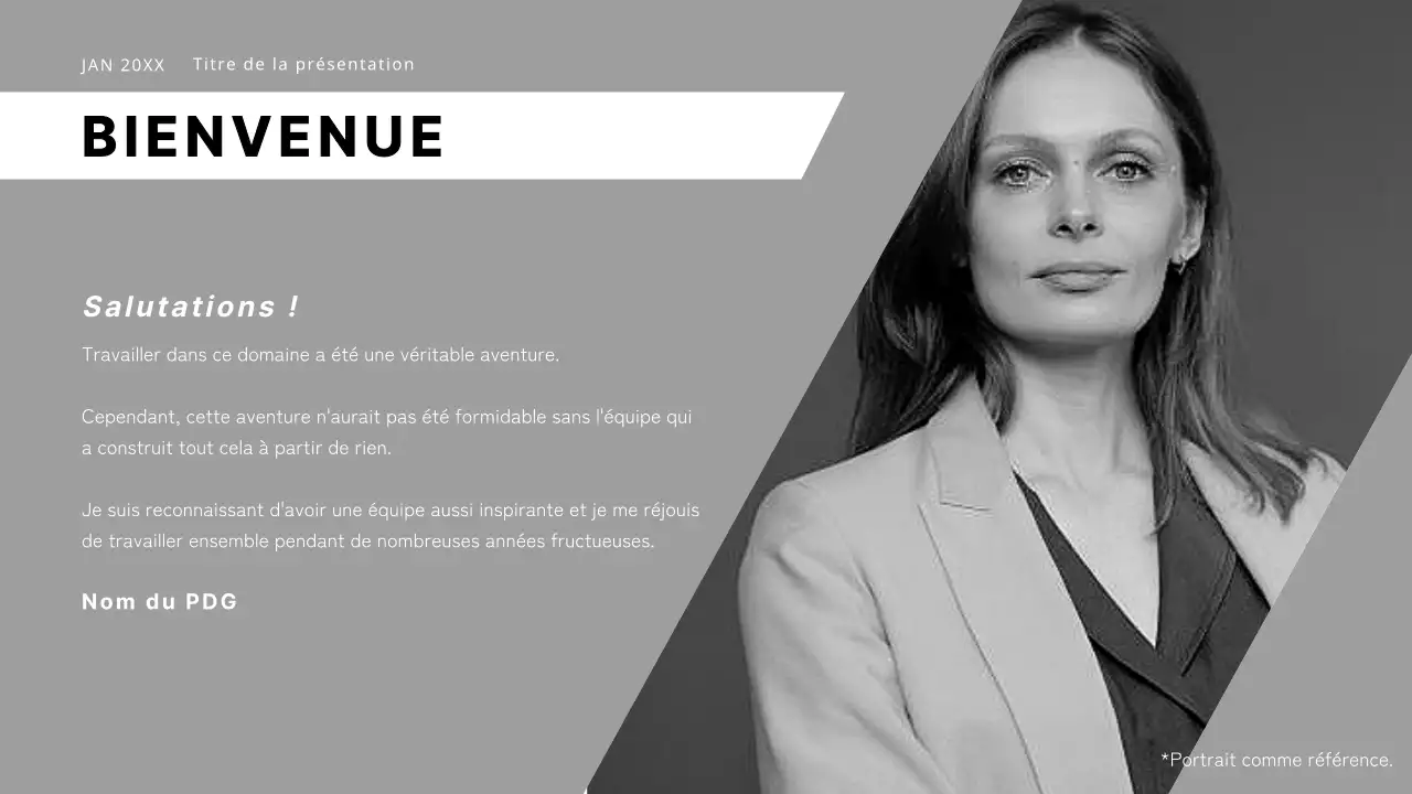 Proposition d'affaires moderne en noir et blanc