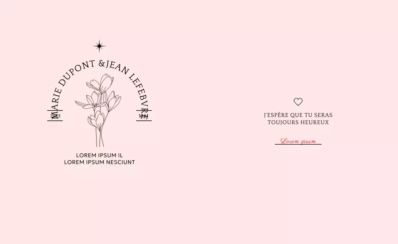 Concevoir des dragées de mariage avec de la typographie et des illustrations florales