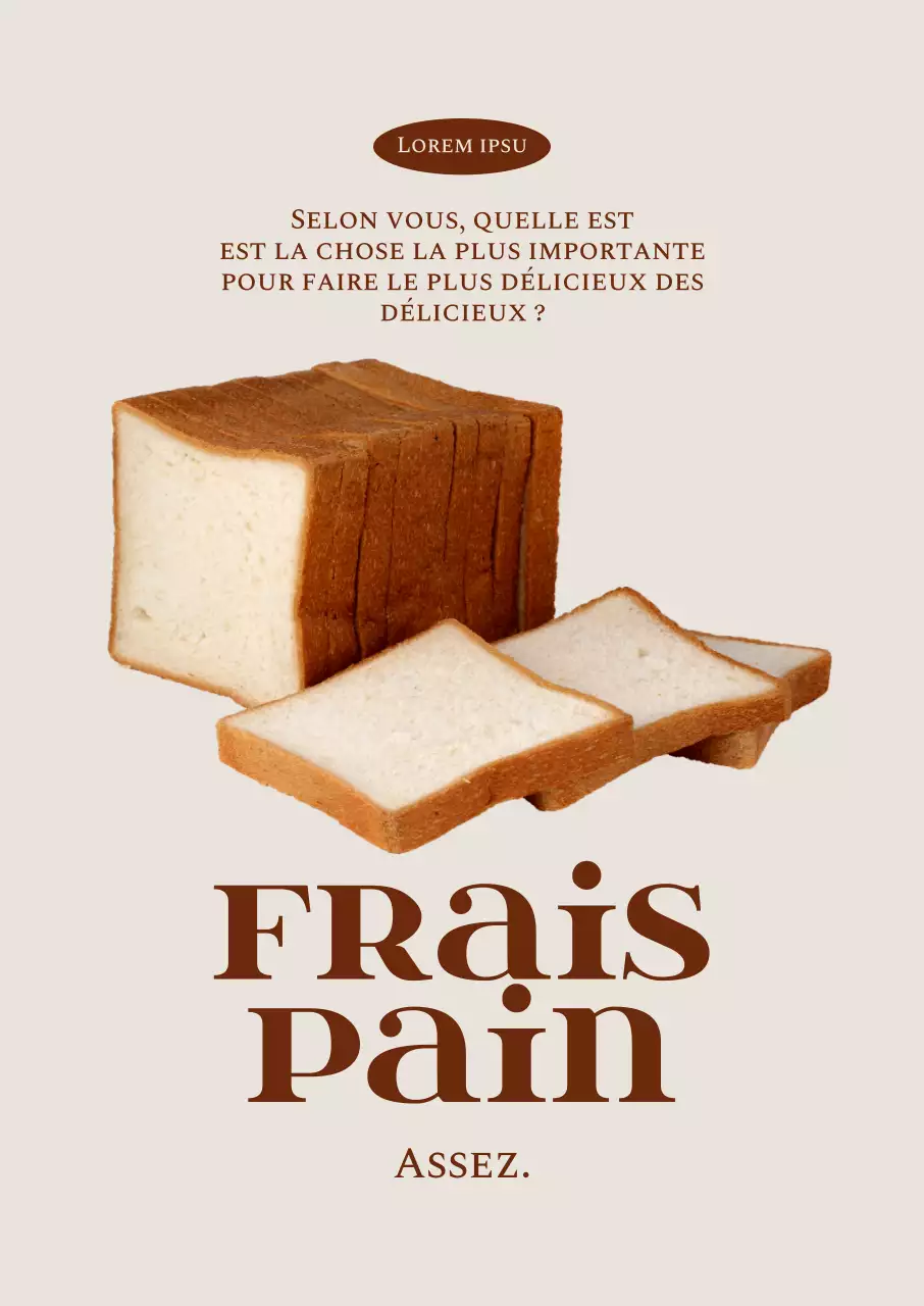 Promouvoir le menu automnal de la boulangerie avec un lettrage audacieux dans les tons bruns.