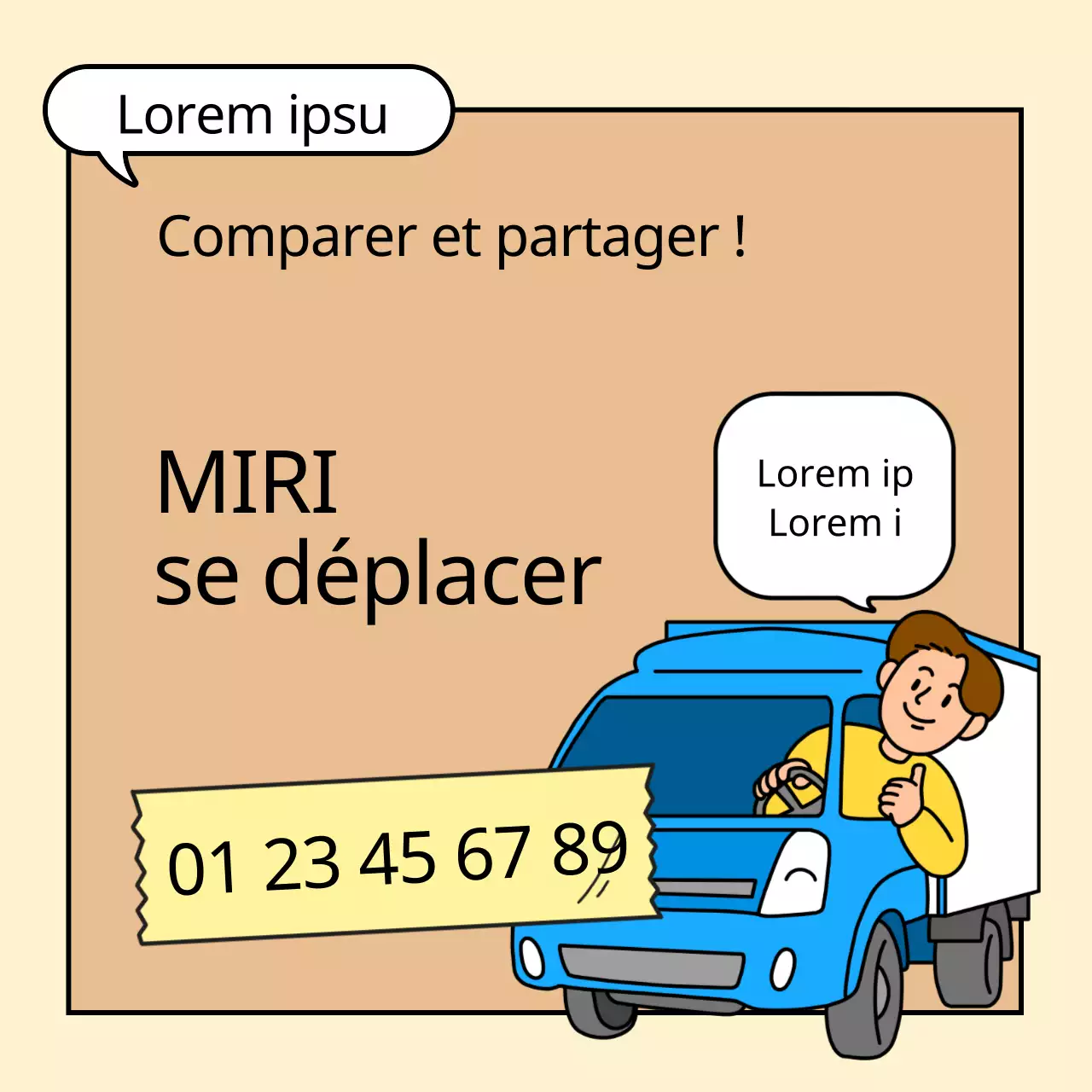 Promouvoir un mouvement tendance en beige et bleu clair