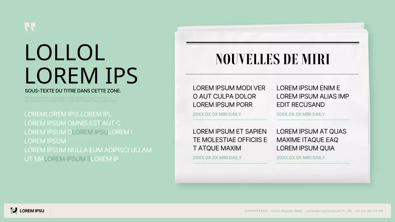 Un simple rapport d'activité publique en chartreuse et beige