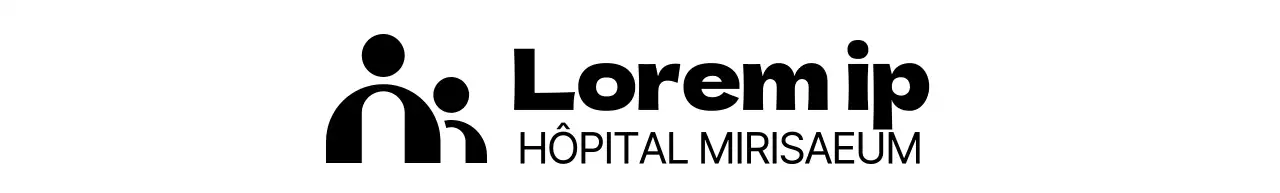 Logo simple et illustré d'un hôpital