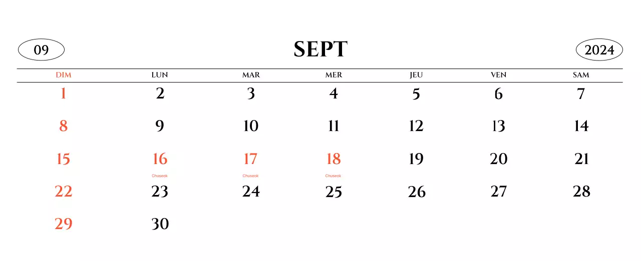 Calendrier mural de style simple avec un concept de photographie de voyage émotionnelle en noir et blanc