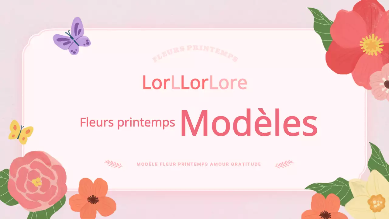 Proposition de modèle avec de jolies fleurs de printemps en rose et blanc