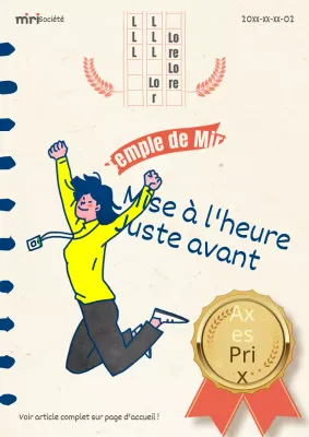 Annonce des lauréats d'un concours simple sur fond ivoire