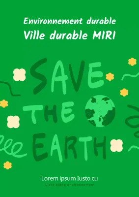 Jolie couverture verte et blanche en papier environnemental blanc