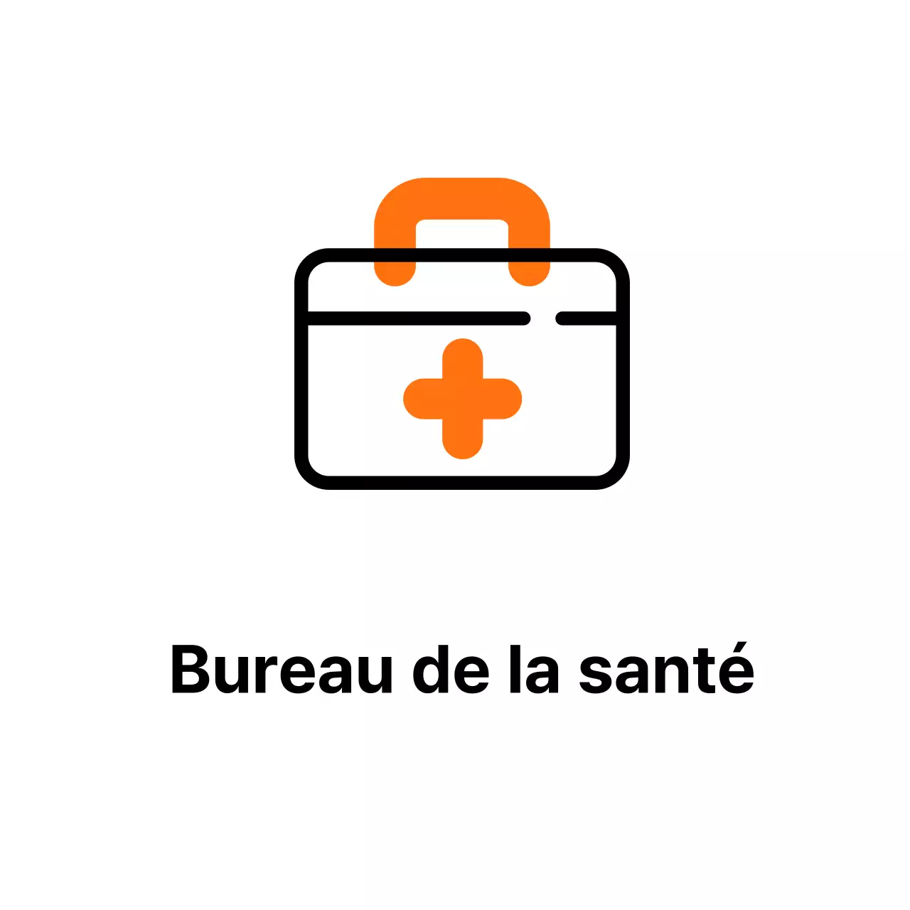 Trousse de premiers secours orange Guide de la salle de santé