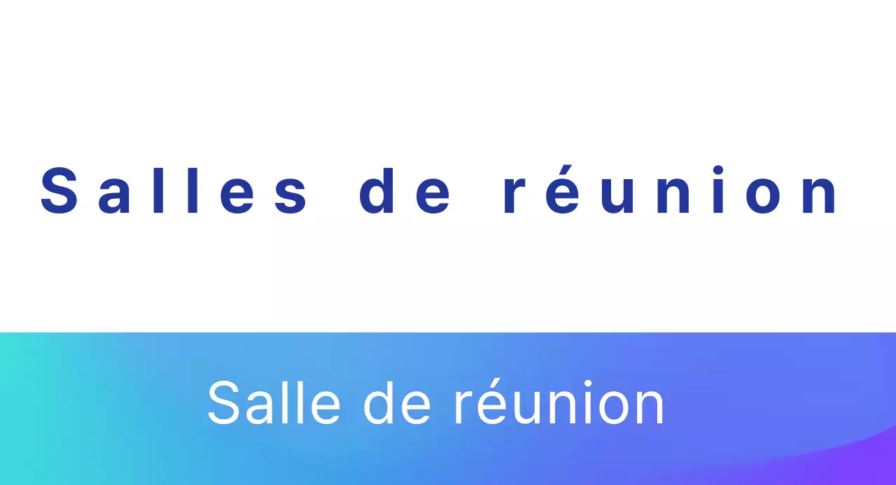 Guide des salles de réunion en dégradé de bleu