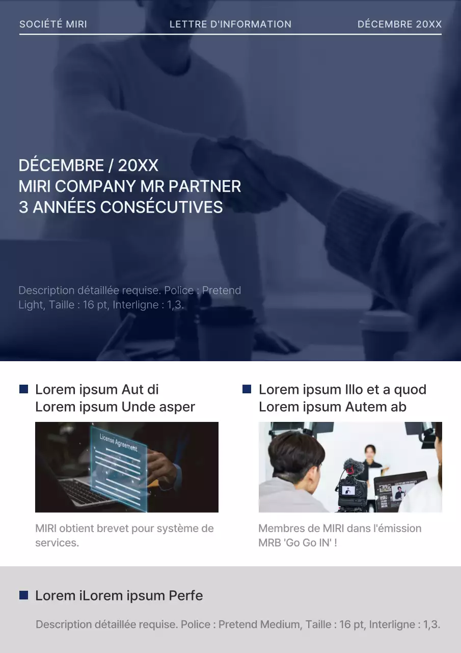 Annonces modernes de nouvelles d'entreprises en noir et blanc