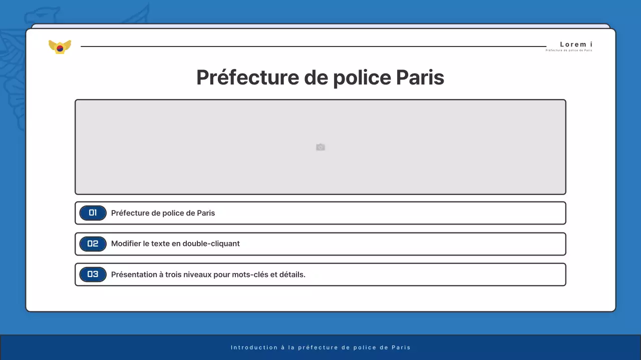Affichage par défaut des bulletins d'information des commissariats de police en bleu et bleu marine