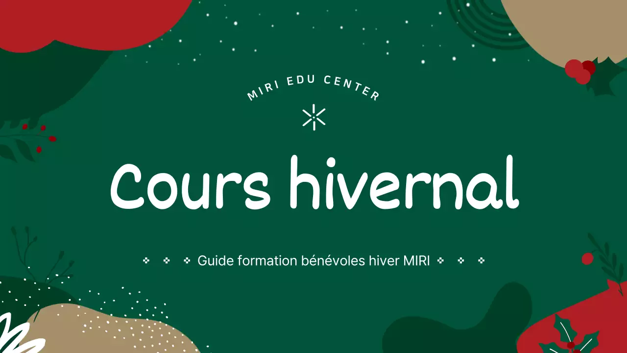 Guide de formation des volontaires avec des motifs géométriques rouges et verts