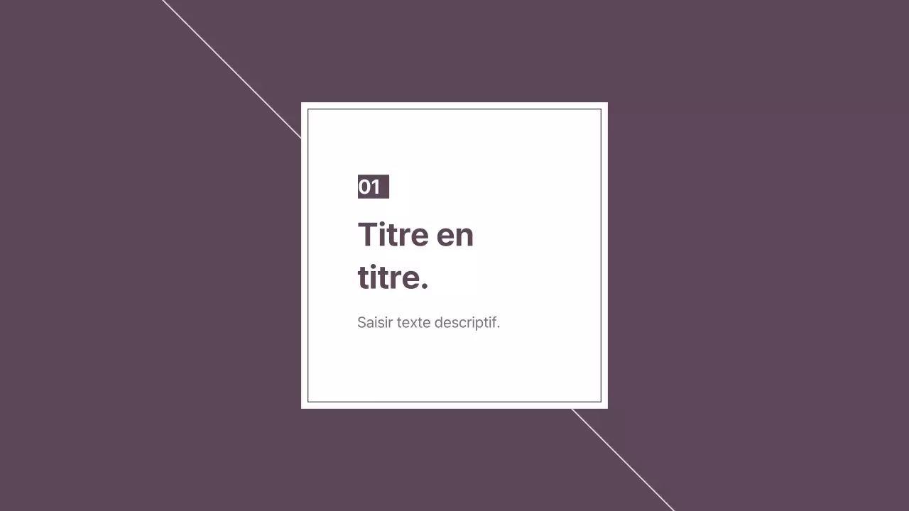 Explication de la mise en page de style minimaliste en violet