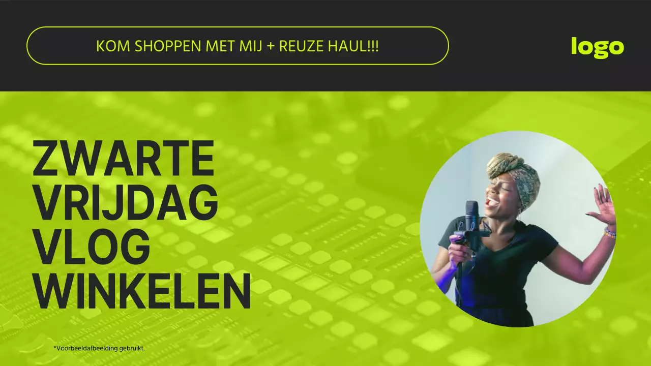 Neon en zwart moderne Black Friday Haul publiciteit