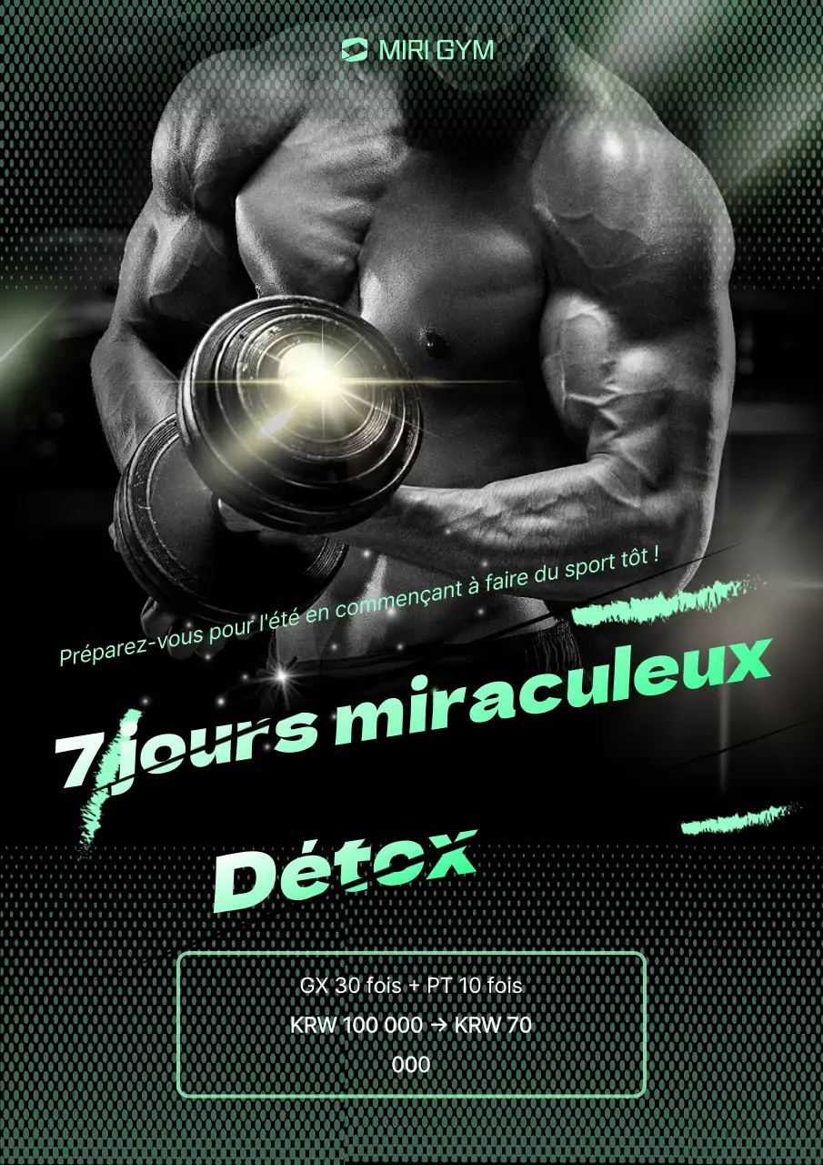 Une publicité de classe pour la santé en vert et noir