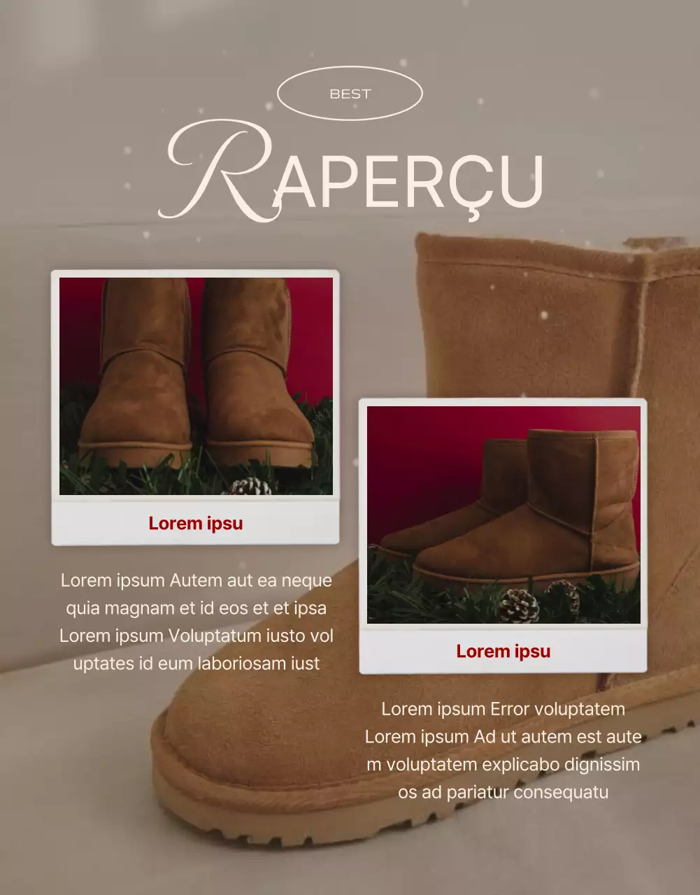 A propos des simples bottes Ugg marron et rouge