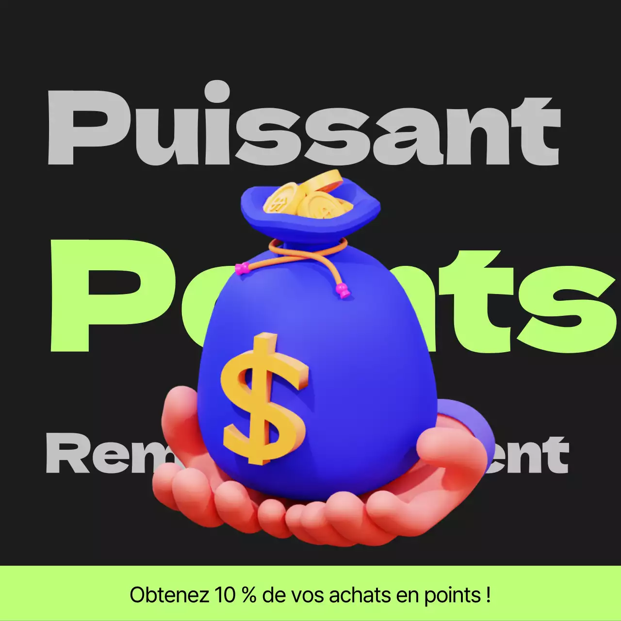 Poste de paiement des points Cyberpunk en noir et vert lime