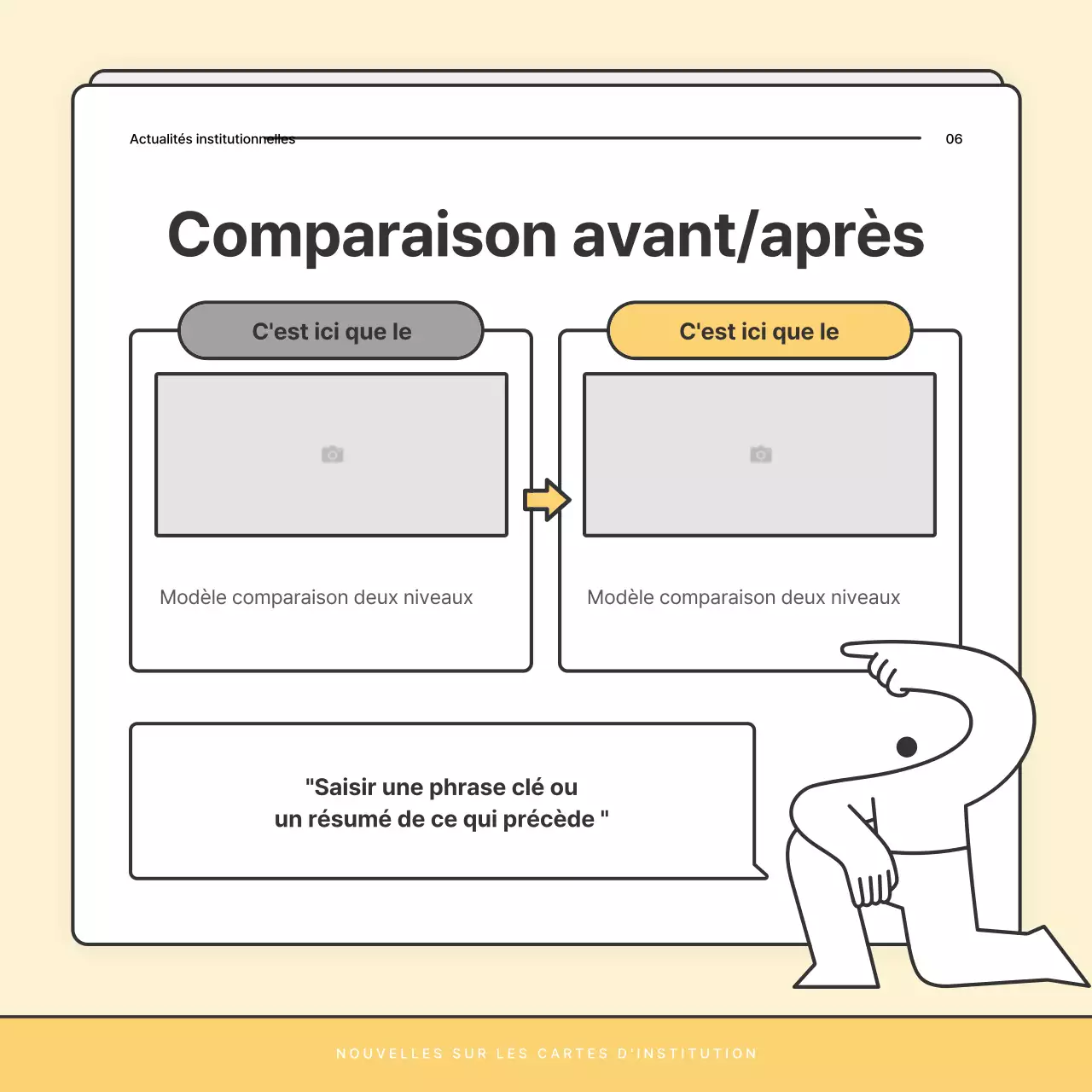 Une lettre d'information de base jaune et blanche du bureau d'aide sociale