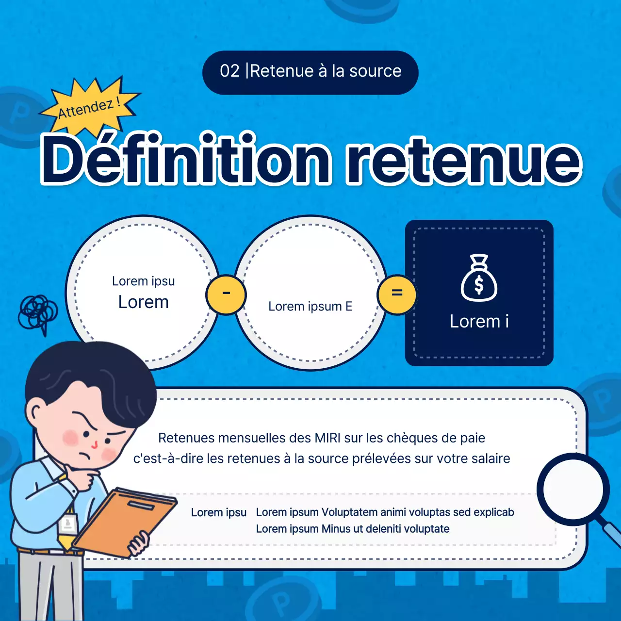 Comptabilité de fin d'année simple en bleu clair et bleu marine