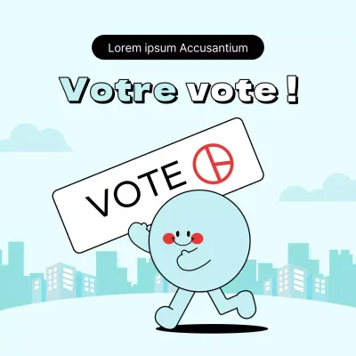 Promouvoir votre vote avec un joli bleu clair