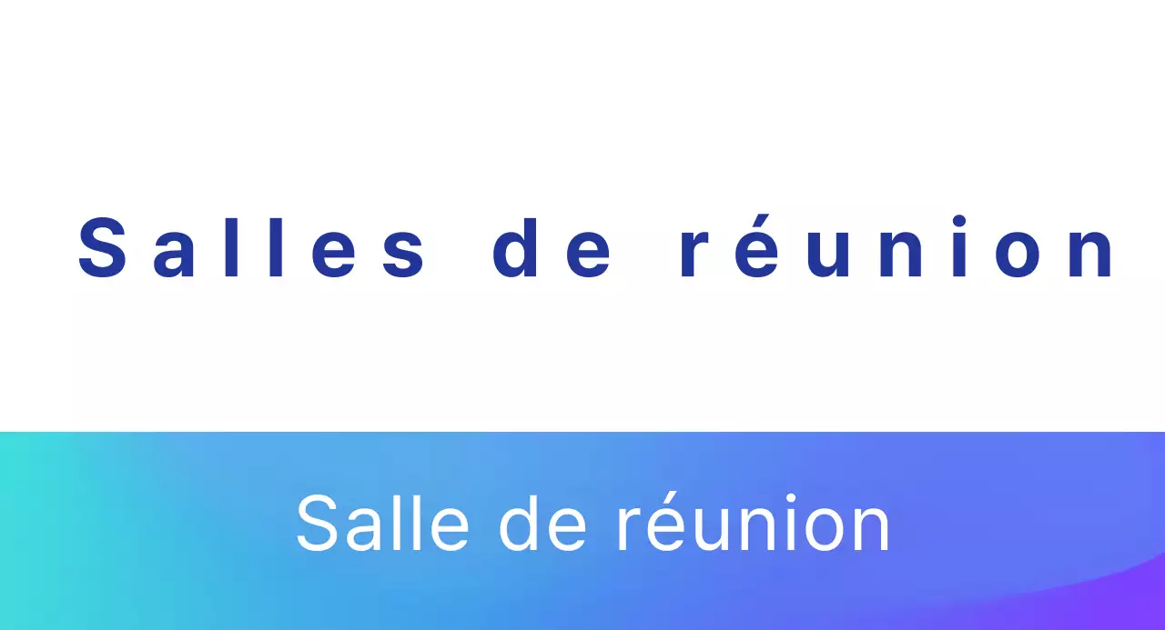 Guide des salles de réunion en dégradé de bleu