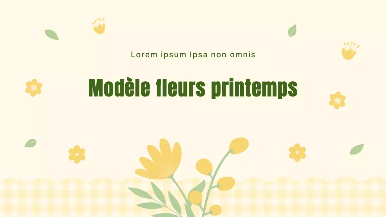 Planificateur jaune et joli fond floral