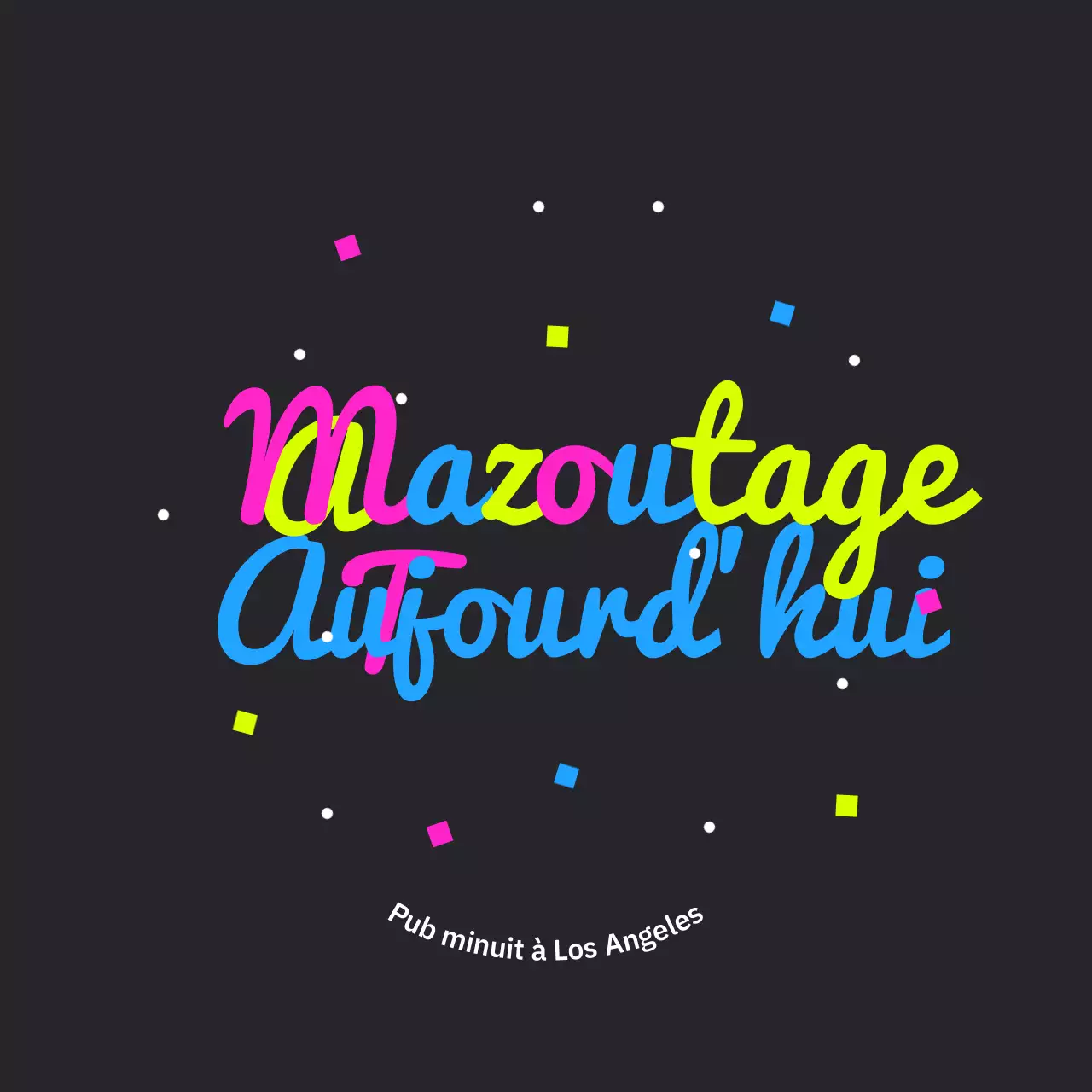 Des dessins qui se distinguent par une typographie colorée