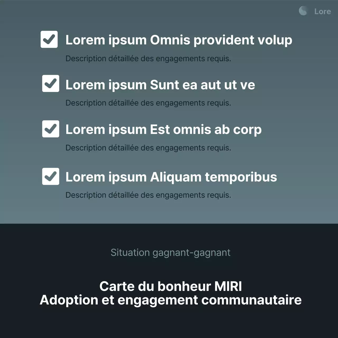 Une simple publicité de campagne électorale en bleu marine et blanc