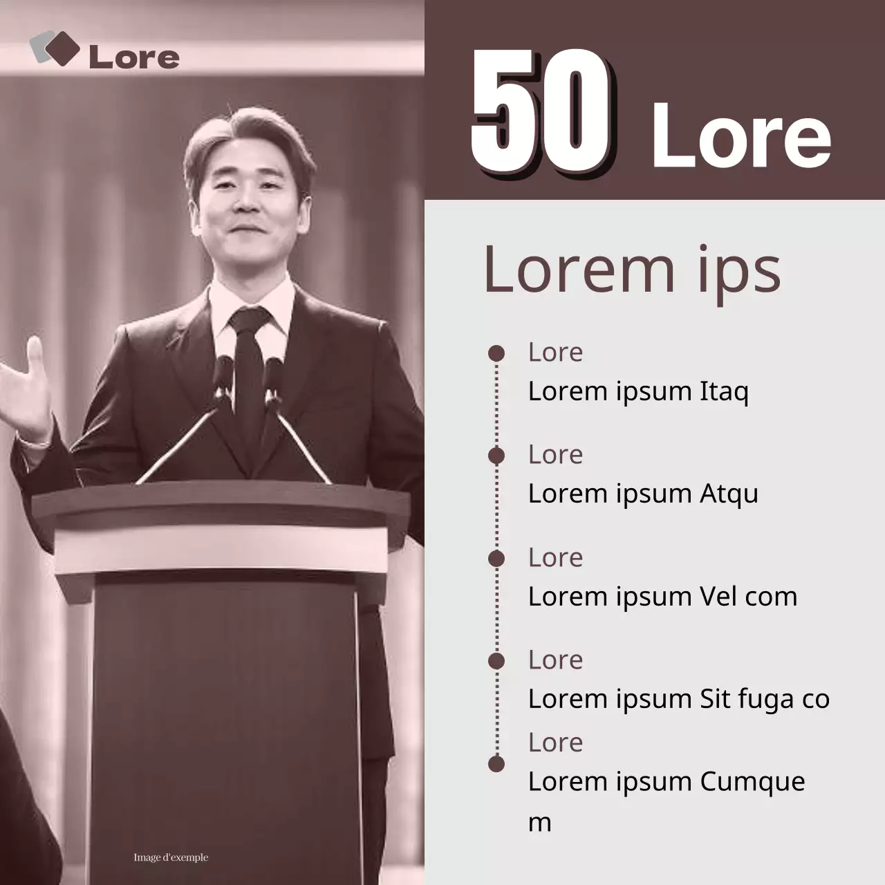 Promouvoir les candidats aux élections en brun et simple