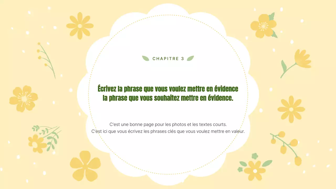 Planificateur jaune et joli fond floral