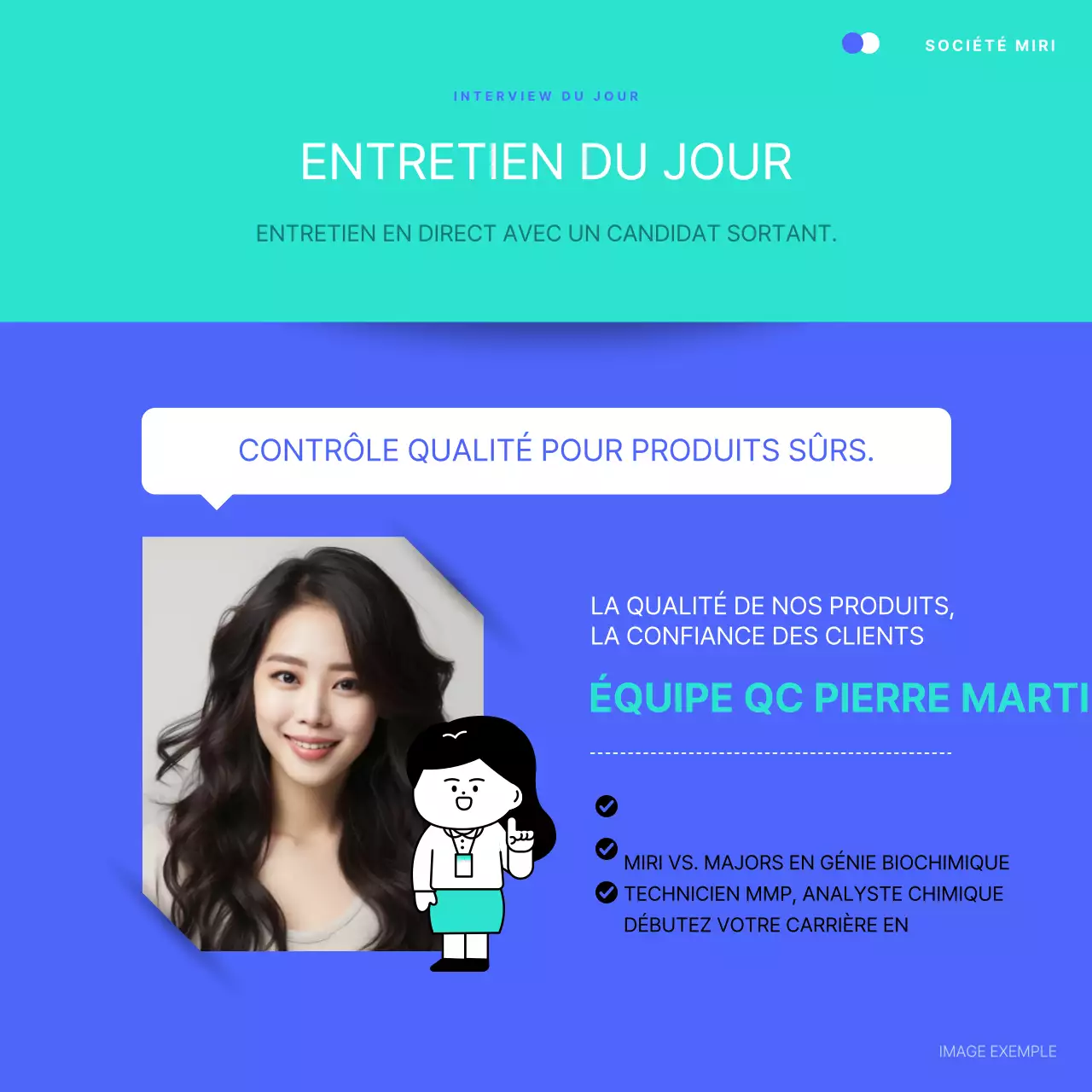 Promouvoir un cours accéléré sur l'emploi en bleu et menthe