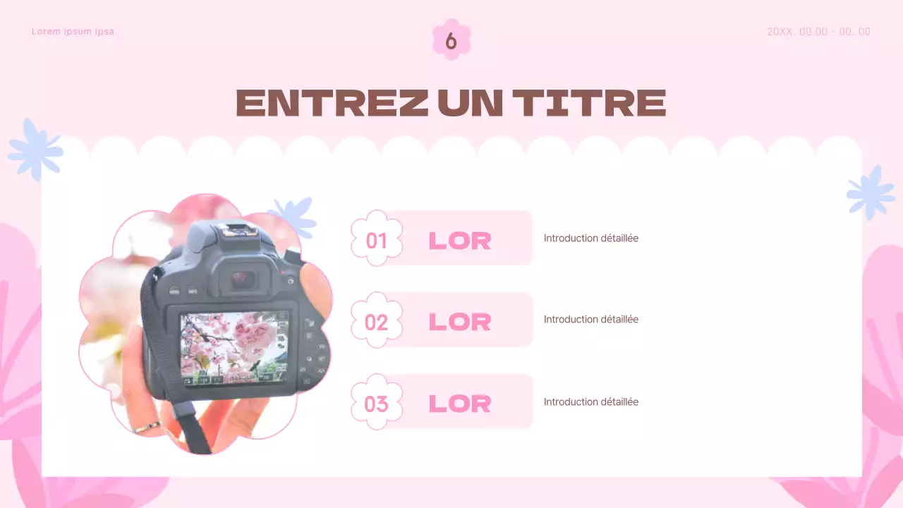 Un agenda floral printanier avec des touches de rose et de bleu clair