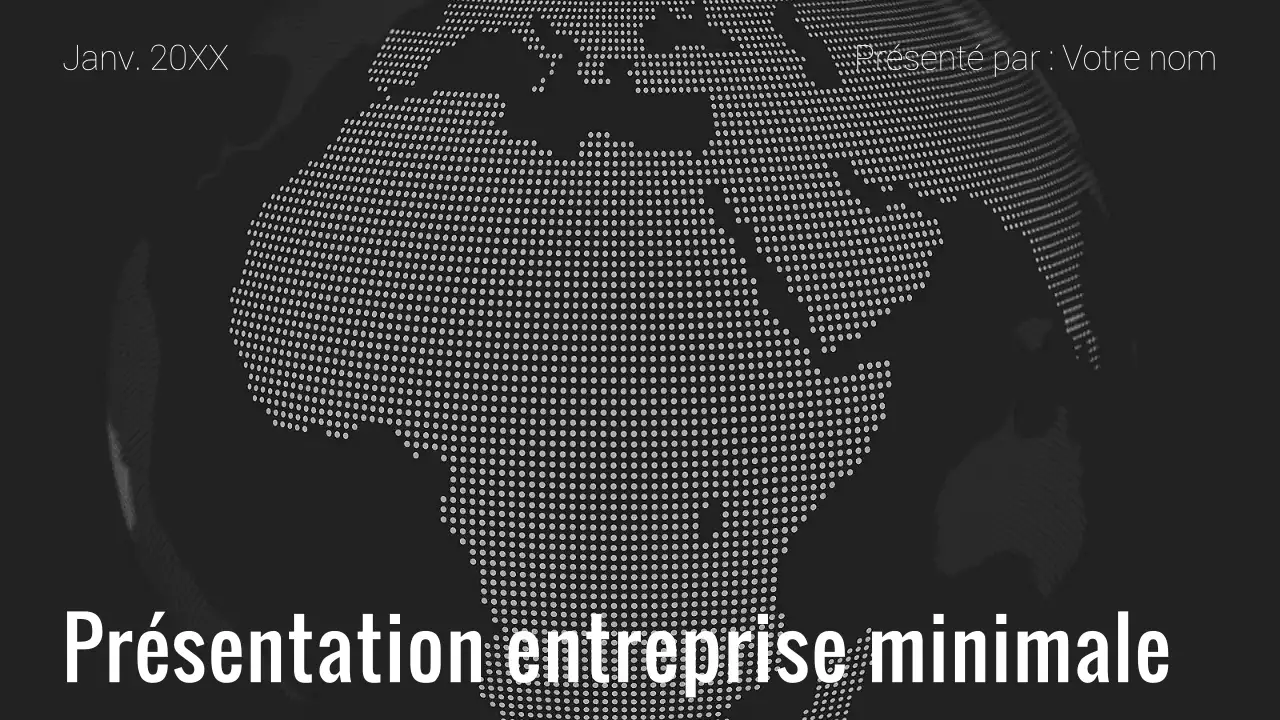 Rapport d'activité minimal en noir et blanc