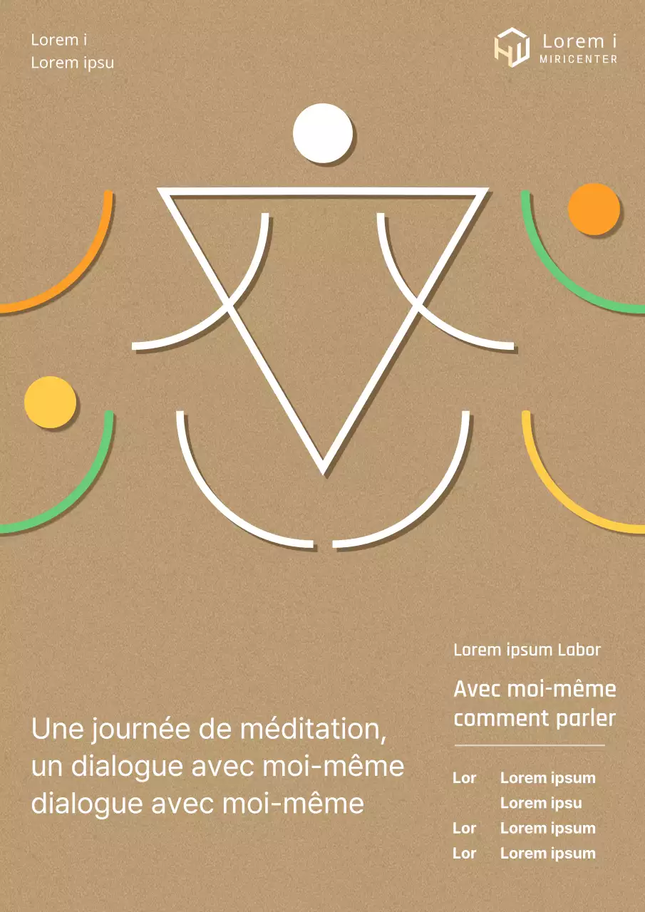 Promouvoir une conférence de méditation moderne en beige