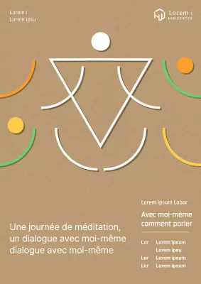 Promouvoir une conférence de méditation moderne en beige