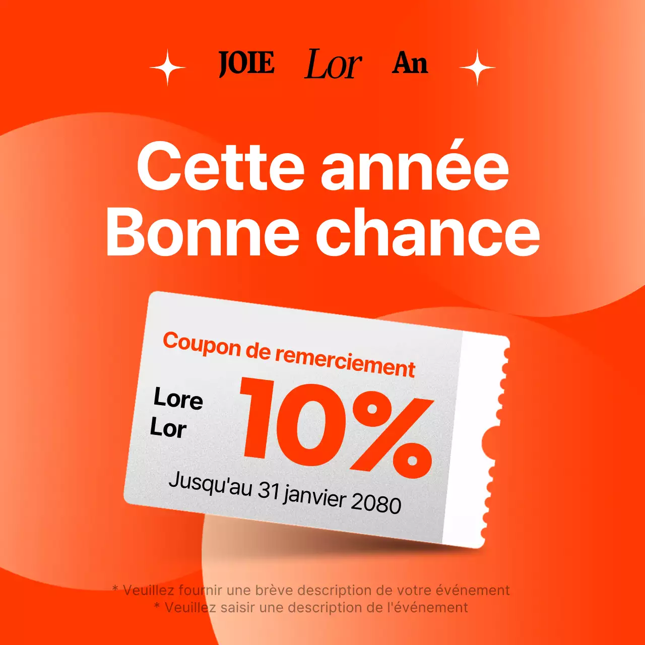 Promouvoir un modèle de marketing pour le Nouvel An en orange et menthe
