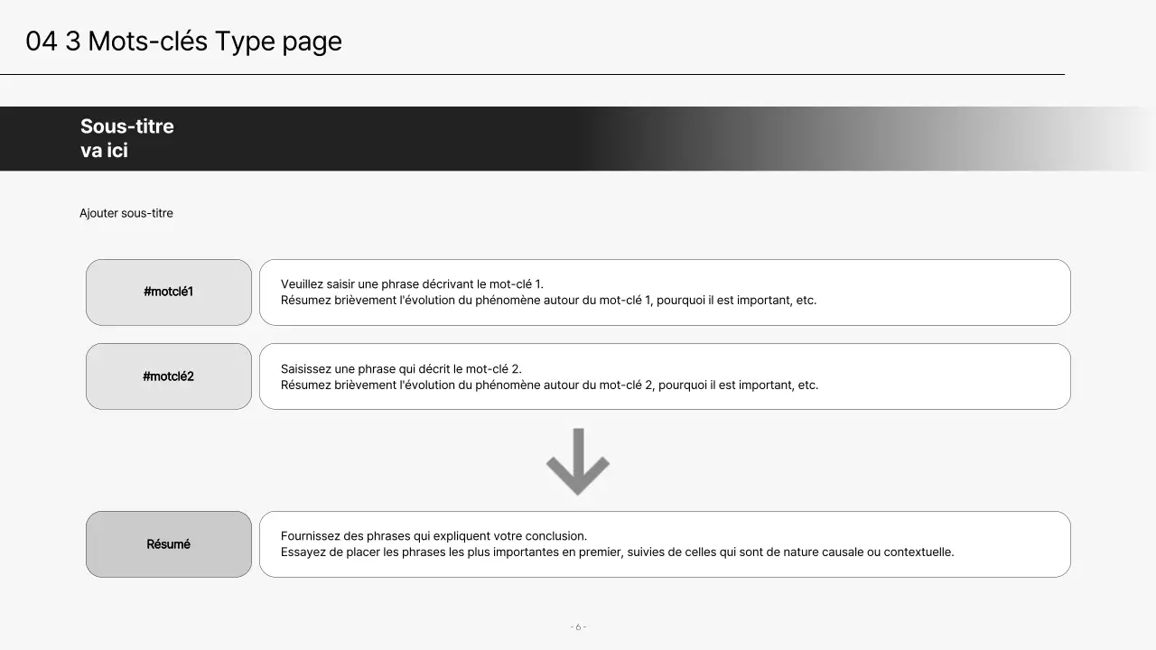 Présentations d'entreprise modernes en noir et blanc