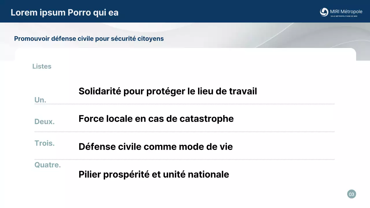 Formation à la protection civile simple et bleu marine
